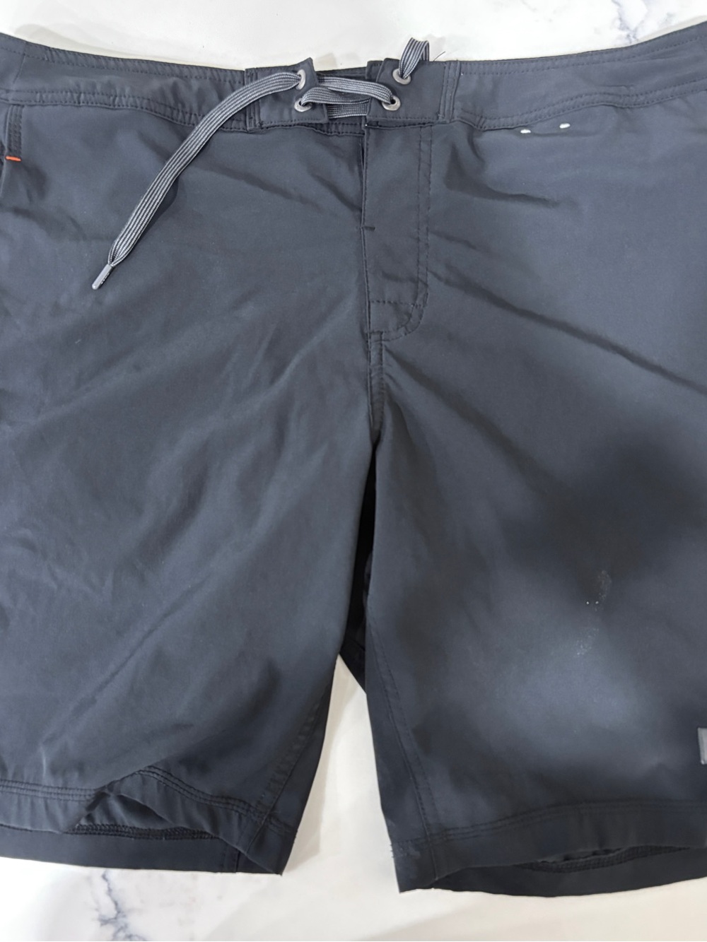 Saxx Men's Dark Gray Swim Board Shorts with Drawstring